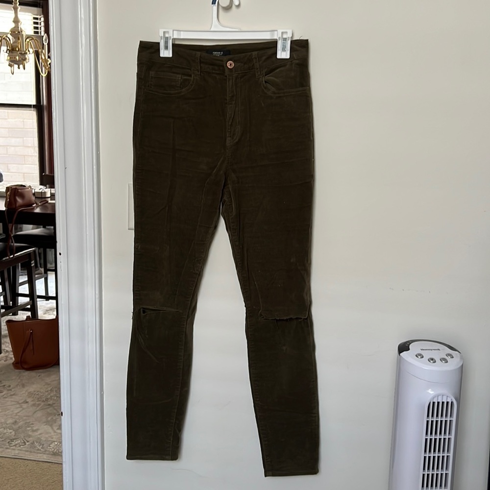 Army Green Courduroy Pants